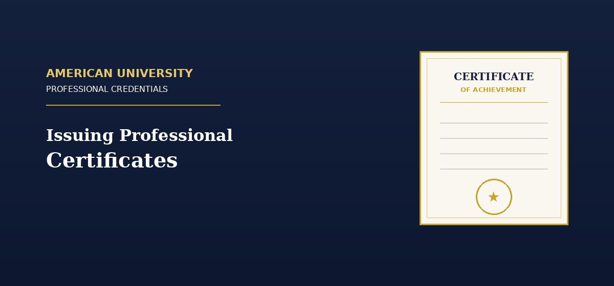 Issuing Professional Certificates